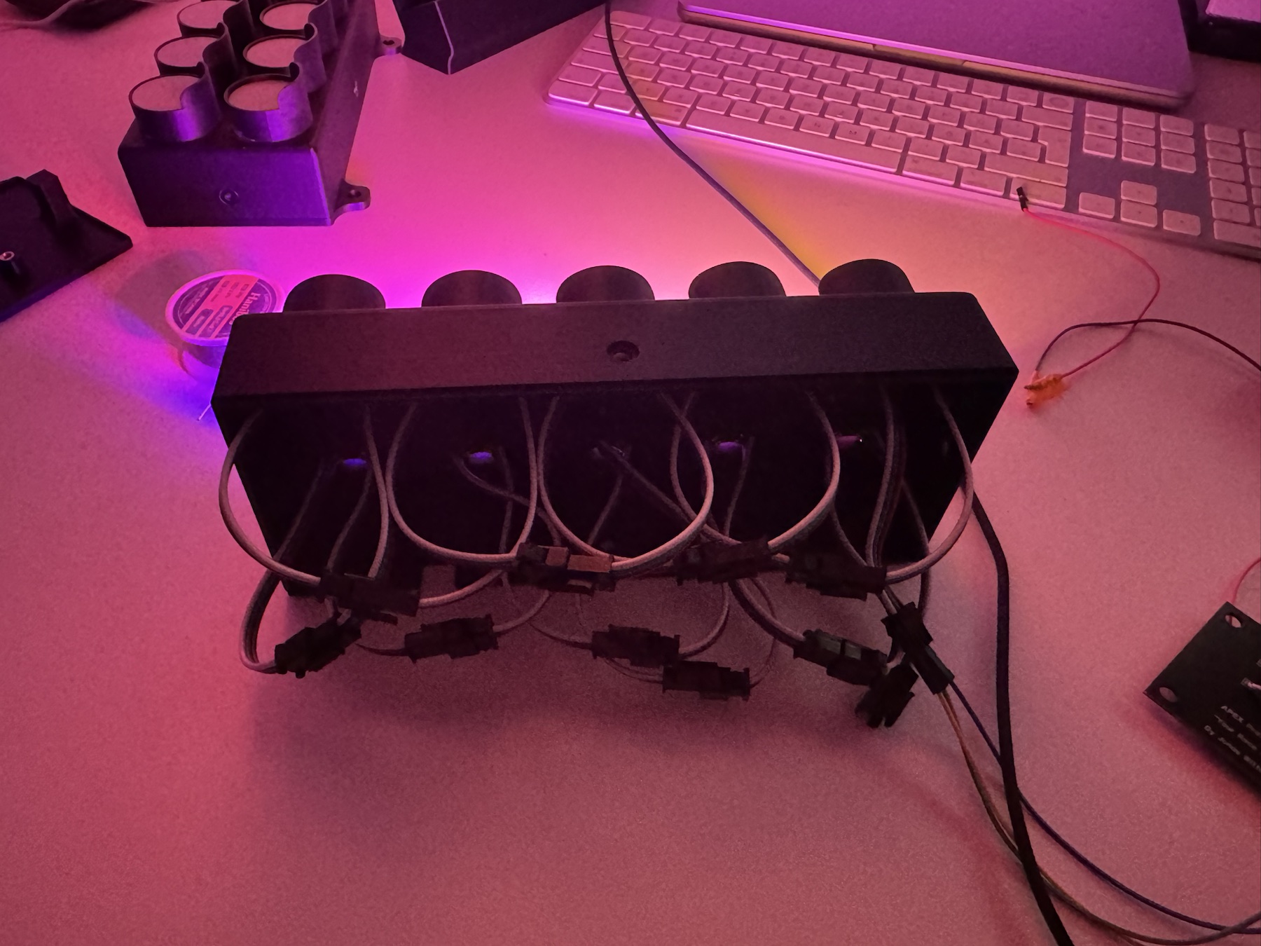 APEX Start Light prototype during internal wiring and system testing